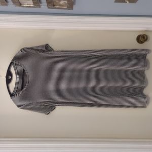 GAP Black & White Petite Swing Dress - L